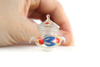 Vintage 1:6 Miniature Dollhouse Clear Glass Punch Bowl & Mug Set