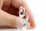 Vintage Clear Glass Swan Figurine