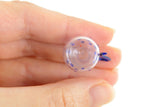 Vintage 1:12 Miniature Dollhouse Clear Glass & Blue Dot Pitcher