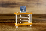 Vintage Clear & Orange Acrylic Half Scale Miniature Dollhouse Dresser