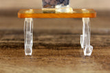 Vintage Clear & Orange Acrylic Half Scale Miniature Dollhouse Vanity Table