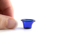 Vintage 1:12 Miniature Dollhouse Cobalt Blue Glass Bowl