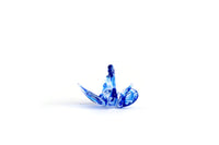 Vintage Miniature Blue Glass Swan Figurine
