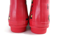 New Anthropologie "Colloquial Rain Boots" in Call Me, Red, Telephone Print, Size 9