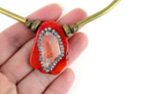 Anthropologie Rare "Color Slice Necklace" by DePetra, Originally $138