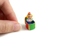 Vintage 1:12 Miniature Dollhouse Colorful Clown Jack in the Box