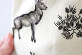 Anthropologie Black & Cream Deer Print "Conifer Herd Dress" by Postmark, Size 6, Originally $148