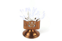 Vintage Copper Toothpick, Cotton Swab or Business Card Holder