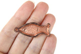 Vintage 1:12 Miniature Dollhouse Copper Fish-Shaped Pan