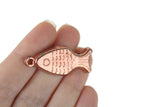 Vintage 1:12 Miniature Dollhouse Copper Fish-Shaped Pan