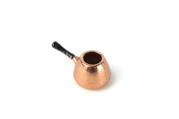Vintage 1:12 Miniature Dollhouse Copper Fondue Pot