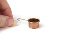 Vintage 1:12 Miniature Dollhouse Copper Pot or Saucepan