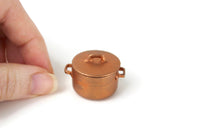 Vintage 1:12 Miniature Dollhouse Copper Stockpot