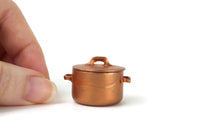 Vintage 1:12 Miniature Dollhouse Copper Stockpot