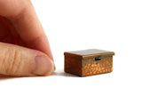 Vintage 1:12 Miniature Dollhouse Textured Copper Jewelry Keepsake Box