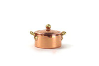 Vintage 1:12 Miniature Dollhouse Copper & Brass Stockpot