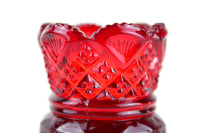 Vintage Cranberry Red Pressed Glass Toothpick Holder by Westmoreland