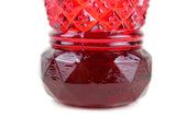 Vintage Cranberry Red Pressed Glass Toothpick Holder by Westmoreland