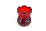 Vintage Cranberry Red Pressed Glass Toothpick Holder by Westmoreland