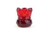 Vintage Cranberry Red Pressed Glass Toothpick Holder by Westmoreland