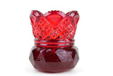 Vintage Cranberry Red Pressed Glass Toothpick Holder by Westmoreland