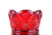 Vintage Cranberry Red Pressed Glass Toothpick Holder by Westmoreland