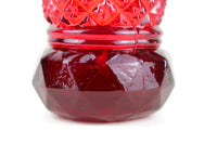 Vintage Cranberry Red Pressed Glass Toothpick Holder by Westmoreland