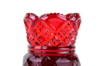 Vintage Cranberry Red Pressed Glass Toothpick Holder by Westmoreland
