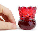 Vintage Cranberry Red Pressed Glass Toothpick Holder by Westmoreland