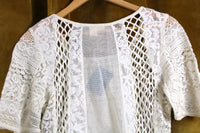New Anthropologie Beige Crochet Lace "Danut Lace Top" by Meadow Rue, Size M, Originally $98