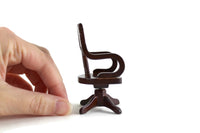 Vintage 1:12 Miniature Dollhouse Swivel Desk Chair