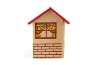 Vintage 1:12 or 1:144 Miniature Dollhouse Wooden Toy Dollhouse or Playhouse