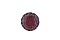 Vintage Degenhart Amethyst Purple Glass Daisy & Button Pattern Salt Cellar