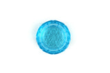 Vintage Degenhart Aqua Blue Glass Daisy & Button Pattern Salt Cellar