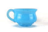 Vintage Degenhart Milk Blue Glass Pottie Teacup Salt Cellar