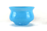 Vintage Degenhart Milk Blue Glass Pottie Teacup Salt Cellar