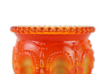 Vintage Rare Degenhart Bloody Mary Orange Slag Glass Gypsy Pot Toothpick Holder