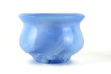 Vintage Degenhart Blue Slag Glass Pottie Teacup Salt Cellar