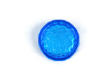 Vintage Degenhart Bright Blue Glass Daisy & Button Pattern Salt Cellar