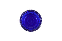 Vintage Degenhart Cobalt Blue Glass Daisy & Button Pattern Salt Cellar