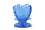 Vintage Degenhart Blue Glass Sweetheart Toothpick Holder