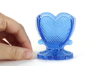 Vintage Degenhart Blue Glass Sweetheart Toothpick Holder