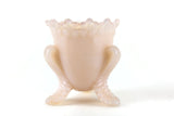 Vintage Rare Degenhart Crown Tuscan Peach Pink Forget-Me-Not Toothpick Holder