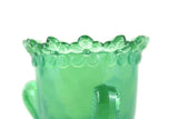 Vintage Degenhart Frosty Jade Green Forget-Me-Not Toothpick Holder