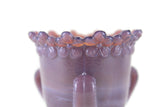 Vintage Degenhart Heliotrope Purple Slag Glass Forget-Me-Not Toothpick Holder