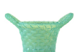 Vintage Degenhart Jade Mint Green Glass Basket Toothpick Holder