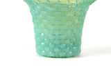 Vintage Degenhart Jade Mint Green Glass Basket Toothpick Holder