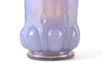Vintage Degenhart Light Heliotrope Lavender Glass Beaded Oval Toothpick Holder