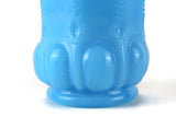 Vintage Degenhart Milk Blue Glass Beaded Oval Toothpick Holder