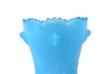 Vintage Degenhart Milk Blue Glass Colonial Drape Toothpick Holder